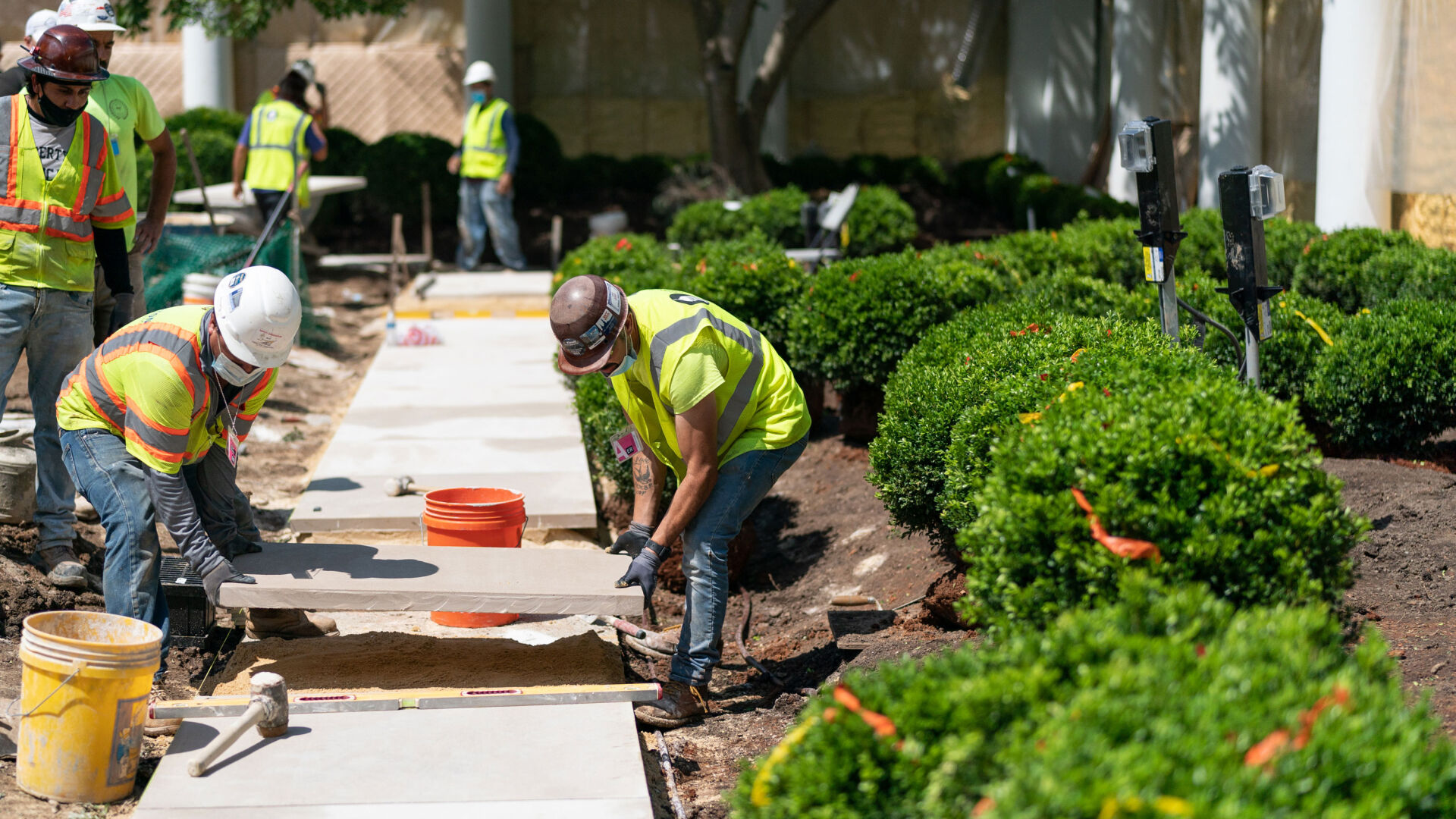 Newly renovated Rose Garden under repair less than 3 weeks after unveiling